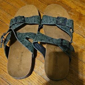 BearPaw Olive Sandals with Buckles